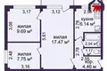 Apartamento 3 habitaciones 49 m² Minsk, Belarús