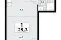 Квартира 1 комната 25 м² район Коммунарка, Россия