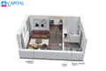 Квартира 1 комната 22 м² Вильнюс, Литва