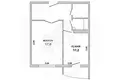 Appartement 1 chambre 42 m² Muchaviecki sielski Saviet, Bélarus