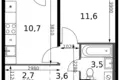 Appartement 1 chambre 34 m² Leninsky District, Russie