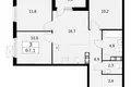 Apartamento 3 habitaciones 67 m² Krasnoye Selo, Rusia