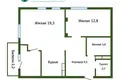 2 room apartment 61 m² Minsk, Belarus
