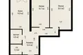 Квартира 2 комнаты 76 м² Минск, Беларусь