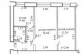 2 room apartment 43 m² Maladzyechna, Belarus