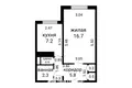 1 bedroom apartment 34 m² Minsk, Belarus