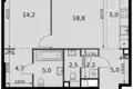 Apartamento 2 habitaciones 57 m² Moscú, Rusia