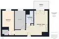 3 room apartment 55 m² Warsaw, Poland