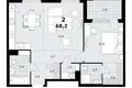 Wohnung 2 zimmer 68 m² Kommunarka, Russland