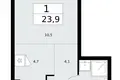Apartamento 1 habitación 24 m² Troitsk, Rusia