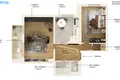 Квартира 2 комнаты 54 м² Вильнюс, Литва