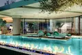 Kompleks mieszkalny New residence Eywa with swimming pools, lounge areas and waterfalls on the bank of the canal, Business Bay, Dubai, UAE