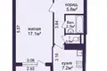 1 room apartment 35 m² Minsk, Belarus