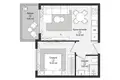 Квартира 1 комната 43 м² Газипаша, Турция