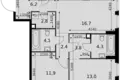 Appartement 3 chambres 74 m² Moscou, Russie