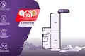 2 room apartment 50 m² Minsk, Belarus