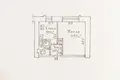 1 room apartment 21 m² Homyel, Belarus