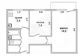 Wohnung 2 zimmer 41 m² Muchaviecki sielski Saviet, Belarus