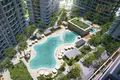 Residential complex New high-rise complex Milan Heights with infinity pools and tennis courts, City of Arabia, Dubai, UAE