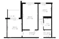 2 room apartment 52 m² Brest, Belarus