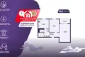 2 room apartment 51 m² Minsk, Belarus