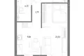 Kawalerka 1 pokój 48 m² Królewiec, Rosja