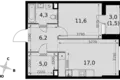 Appartement 1 chambre 46 m² Moscou, Russie