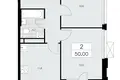 2 room apartment 50 m² Kommunarka, Russia