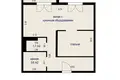 Квартира 2 комнаты 44 м² Копище, Беларусь