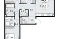 3 room apartment 97 m² Kommunarka, Russia