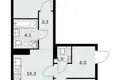 3 room apartment 59 m² Kommunarka, Russia