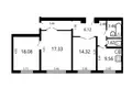 Wohnung 3 zimmer 77 m² Minsk, Belarus