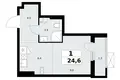 Mieszkanie 1 pokój 25 m² Kommunarka, Rosja