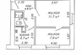 Квартира 2 комнаты 31 м² Минск, Беларусь