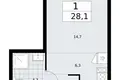 Apartamento 1 habitación 28 m² Troitsk, Rusia