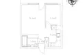 2 room apartment 32 m² in Warsaw, Poland