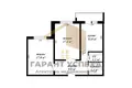 2 room apartment 62 m² Muchaviecki sielski Saviet, Belarus