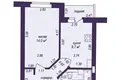 Квартира 1 комната 34 м² Солигорск, Беларусь