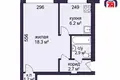 1 room apartment 32 m² Minsk, Belarus