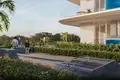 Residential complex New residence Samana Lake Views with swimming pools and lounge areas close to a highway, Production City, Dubai, UAE