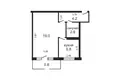 1 bedroom apartment 32 m² Minsk, Belarus