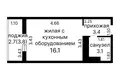 1 bedroom apartment 23 m² Kopishche, Belarus