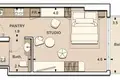 Studio apartment 35 m² Dubai, United Arab Emirates