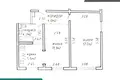 2 room apartment 42 m² Minsk, Belarus