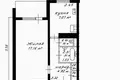1 bedroom apartment 33 m² Minsk, Belarus