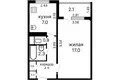 1 bedroom apartment 33 m² Minsk, Belarus