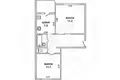 2 room apartment 49 m² Malaryta, Belarus