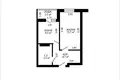 1 bedroom apartment 42 m² Minsk, Belarus