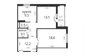 2 bedroom apartment 57 m² Minsk, Belarus