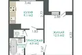 Apartamento 1 habitación 30 m² Mikhanavichy, Belarús